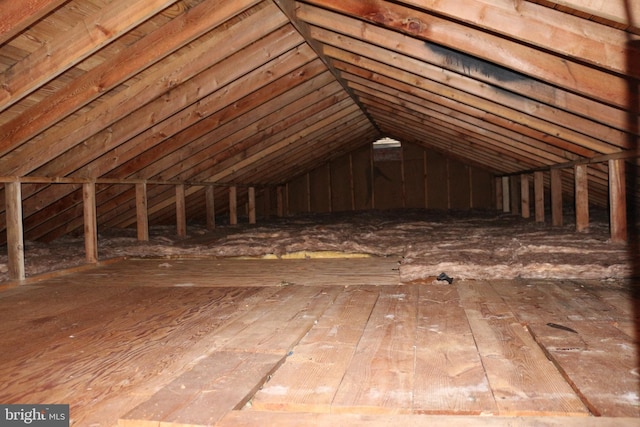 view of attic