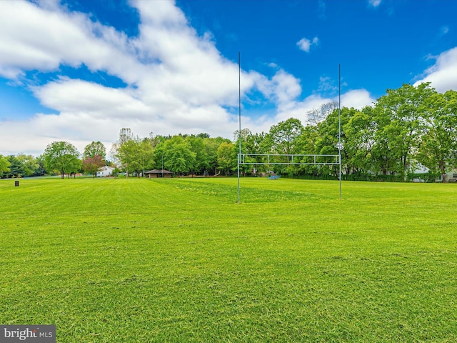 view of yard with volleyball court