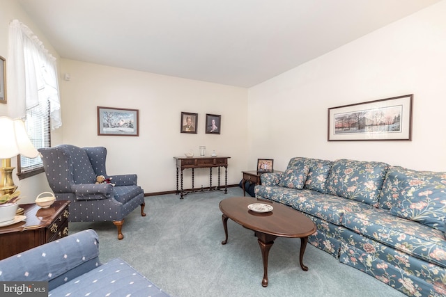 view of carpeted living room