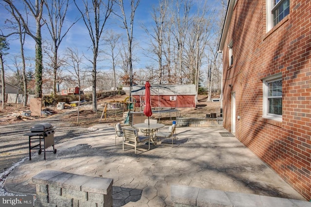 view of patio / terrace with area for grilling