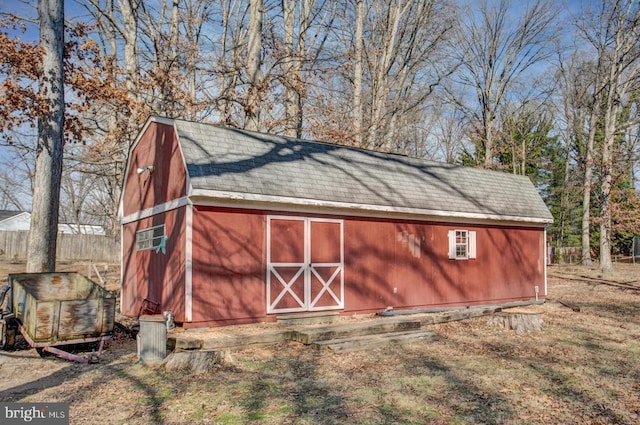 view of outbuilding