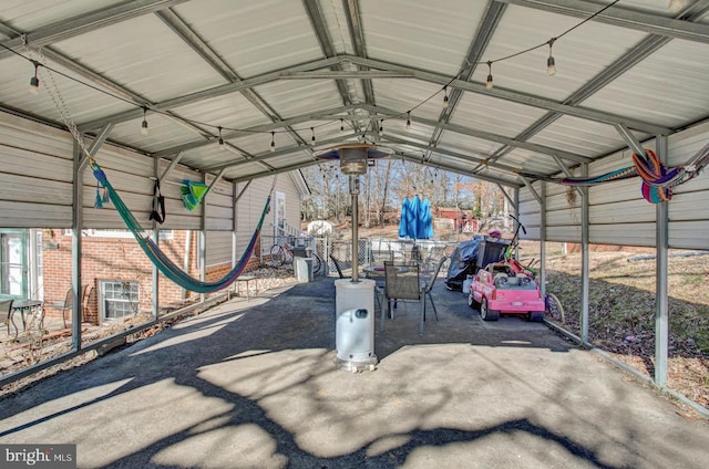 exterior space with a carport