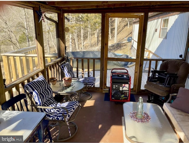 view of sunroom / solarium