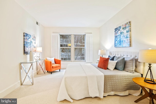 view of carpeted bedroom