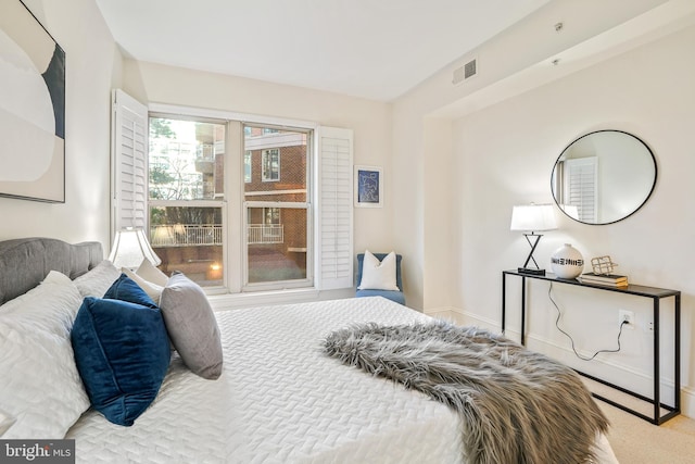 view of carpeted bedroom