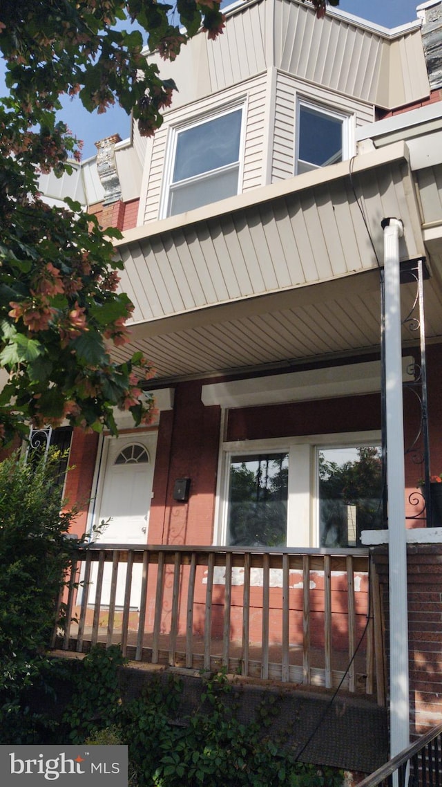 exterior space with covered porch