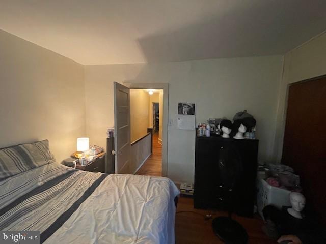 bedroom featuring hardwood / wood-style flooring