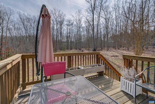 view of wooden deck