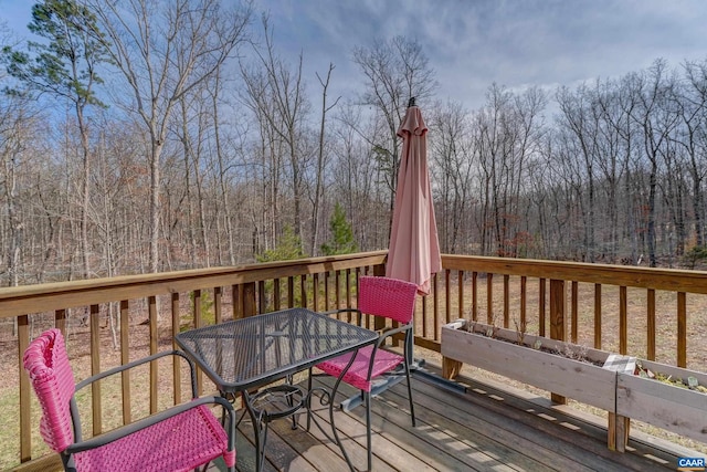 view of wooden deck