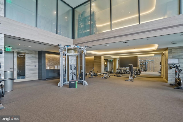 view of workout area