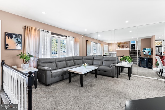 view of carpeted living room