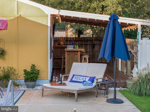 204 E Marengo, Saint Michaels, MD 21663 - view of patio / terrace featuring an outdoor bar