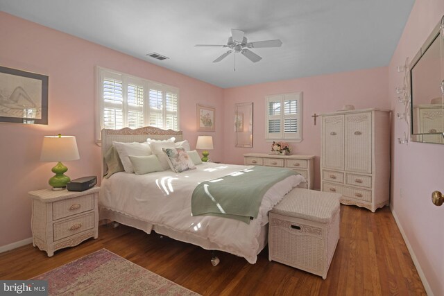 204 E Marengo, Saint Michaels, MD 21663 - bedroom with wood-type flooring and ceiling fan