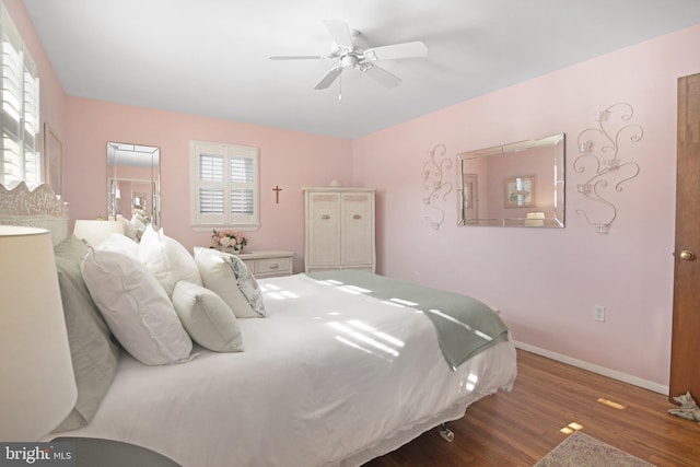 204 E Marengo, Saint Michaels, MD 21663 - bedroom featuring ceiling fan and dark hardwood / wood-style flooring