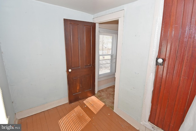 entrance foyer featuring light wood-type flooring