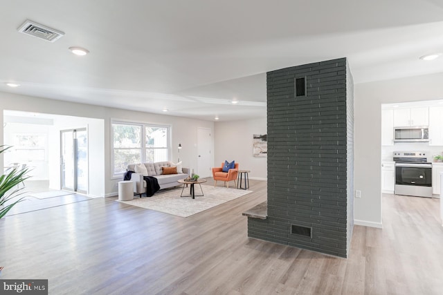 interior space featuring light hardwood / wood-style flooring