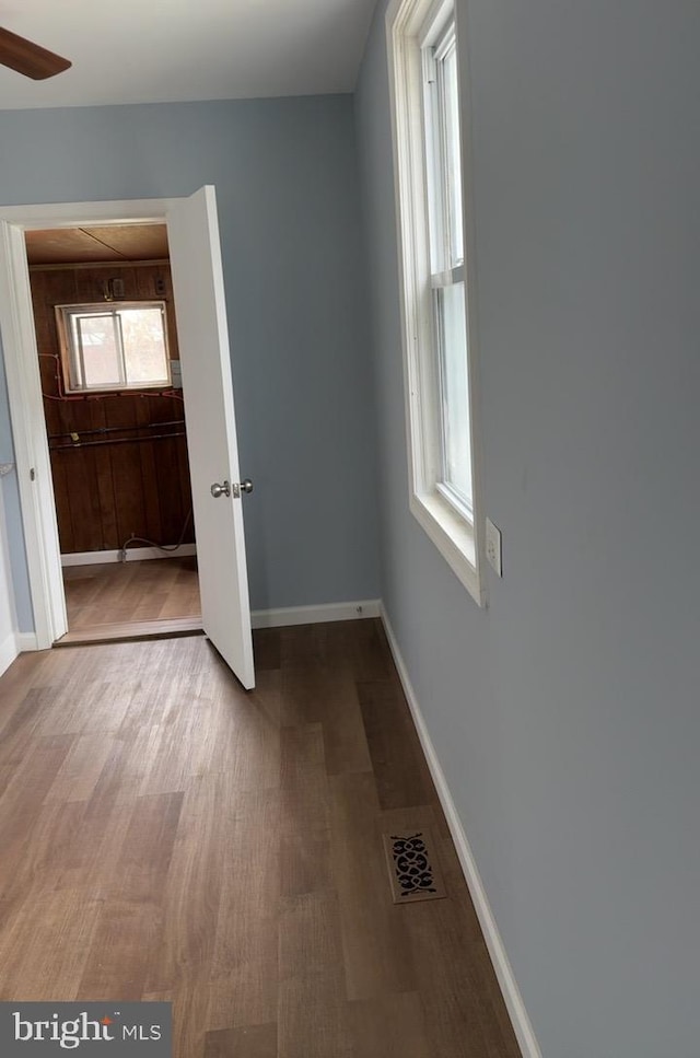 unfurnished bedroom featuring light wood-type flooring