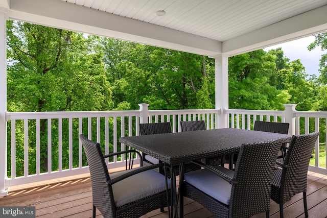 view of wooden deck