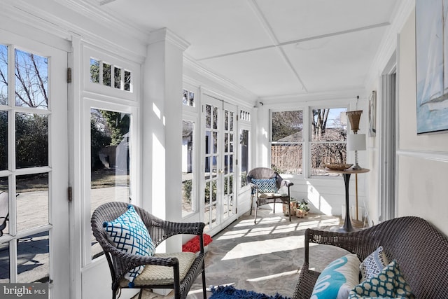 sunroom featuring plenty of natural light