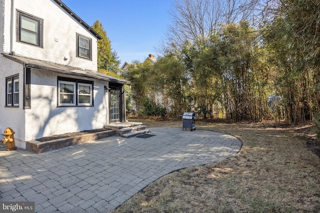 view of patio featuring grilling area