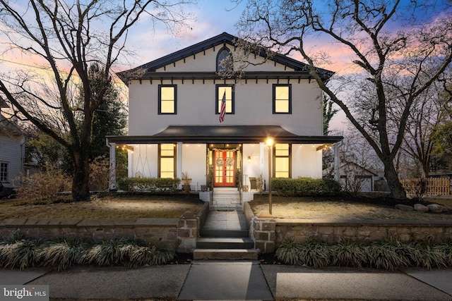 view of front of property with french doors