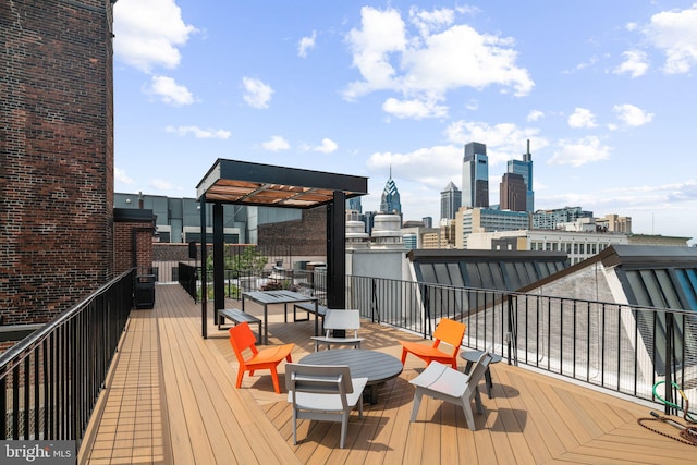 view of wooden terrace