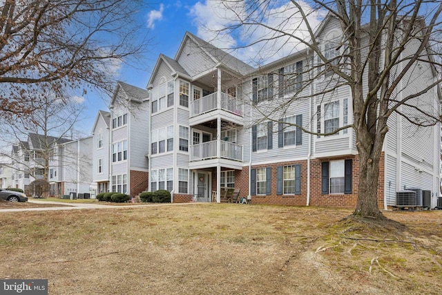 view of property with central AC