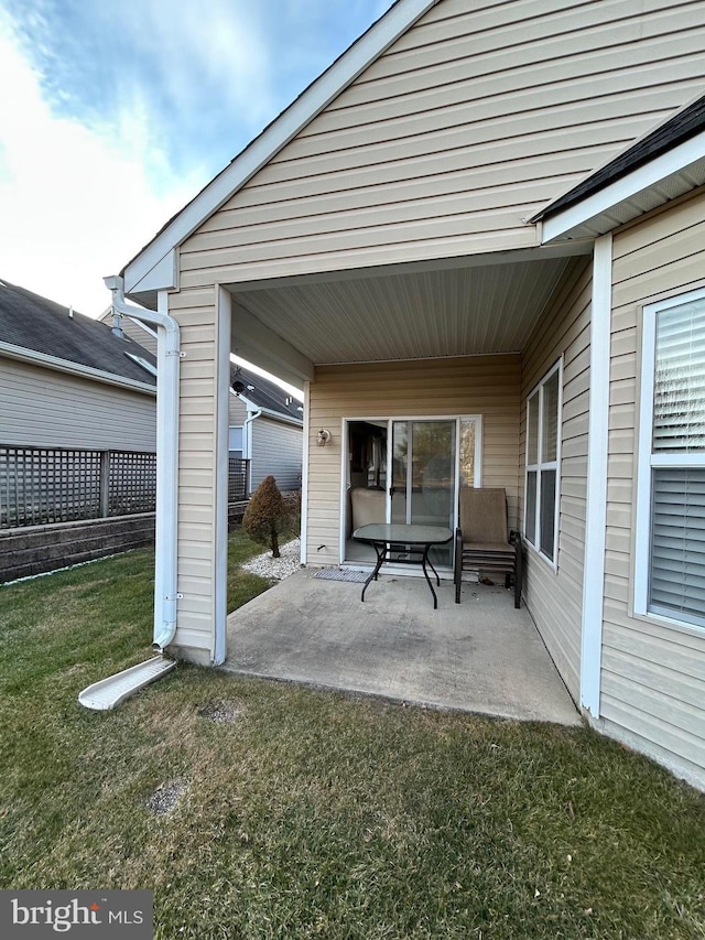 view of patio with fence