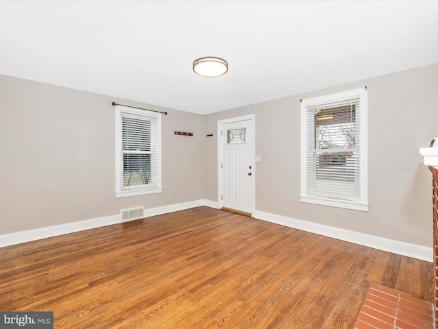 entrance foyer with wood-type flooring