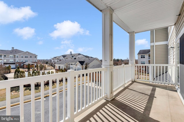 balcony with a residential view