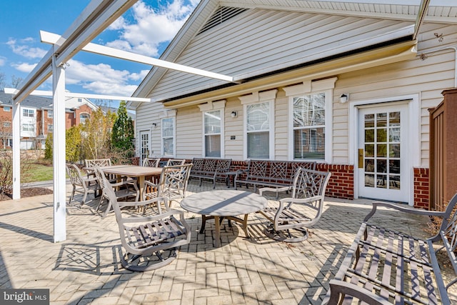 view of patio with outdoor dining space