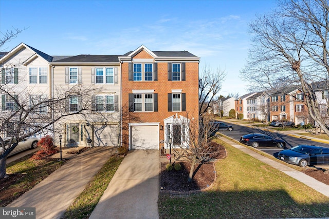 view of property featuring a garage