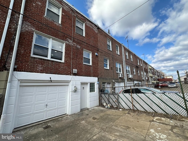 view of property with a garage