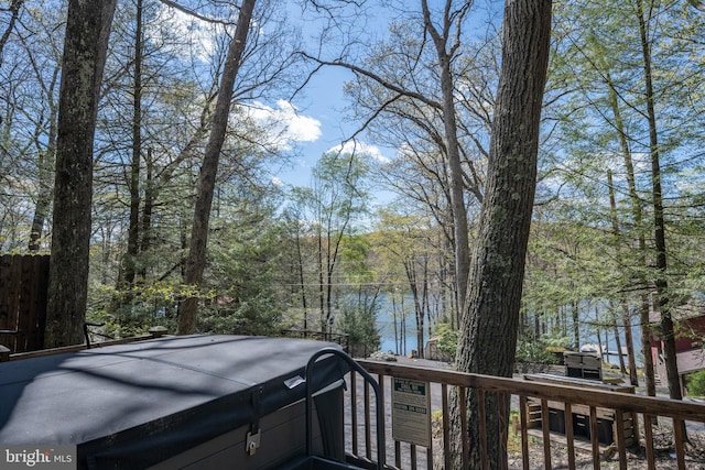 3084 Lake Shore Dr, Oakland, MD 21550 - wooden terrace featuring grilling area and a hot tub