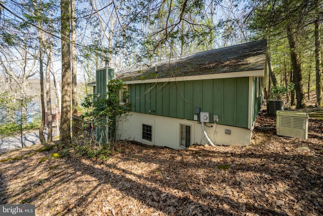 3084 Lake Shore Dr, Oakland, MD 21550 - exterior space featuring board and batten siding and central air condition unit