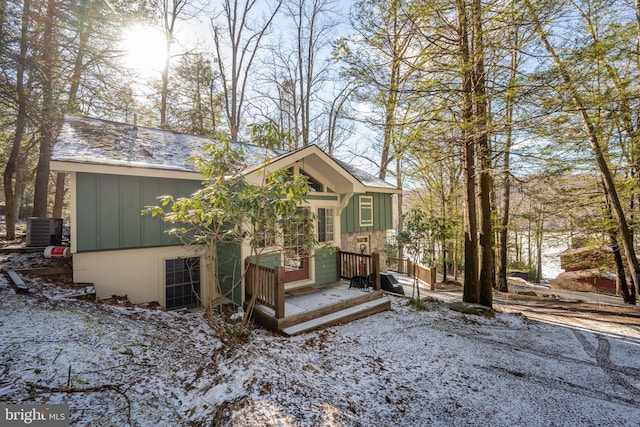 3084 Lake Shore Dr, Oakland, MD 21550 - exterior space with board and batten siding and central AC