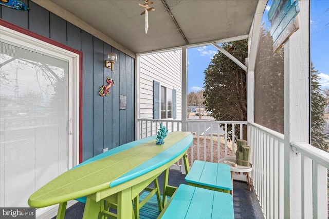 view of sunroom