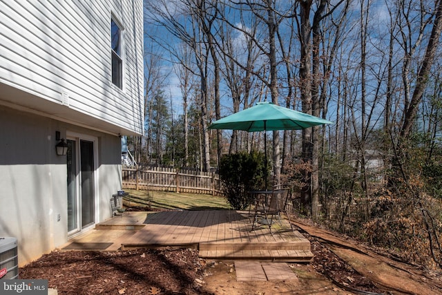 deck with fence