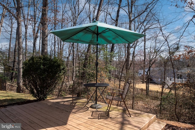 wooden deck with fence