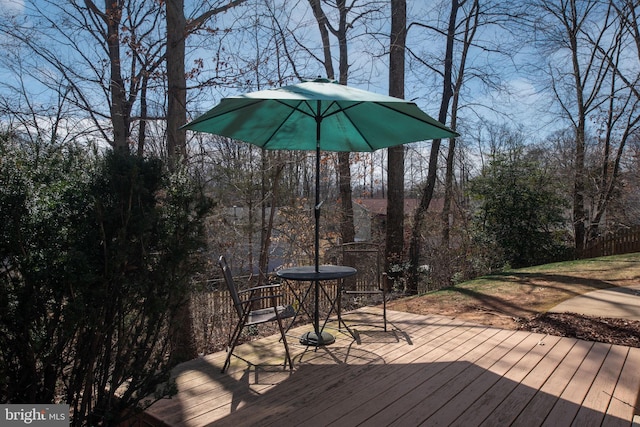 view of wooden terrace