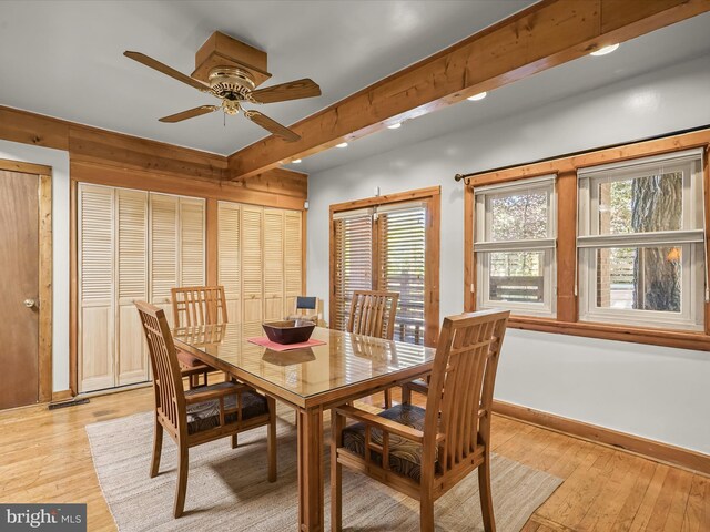 3137 18th St NE, Washington, DC 20018 - dining room with plenty of natural light, light wood-style floors, and baseboards