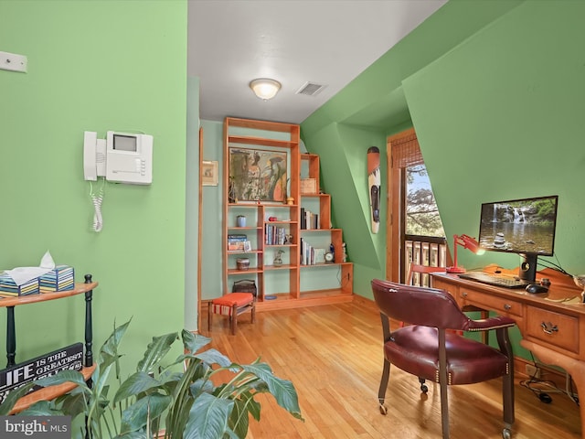 3137 18th St NE, Washington, DC 20018 - office featuring visible vents and hardwood / wood-style floors