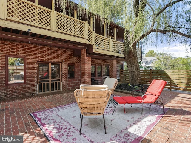 3137 18th St NE, Washington, DC 20018 - view of patio featuring fence and a balcony