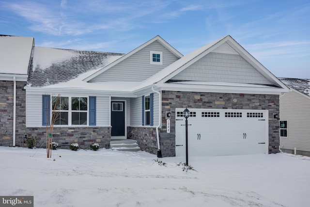 craftsman-style home with a garage