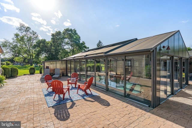 view of patio featuring an outdoor pool