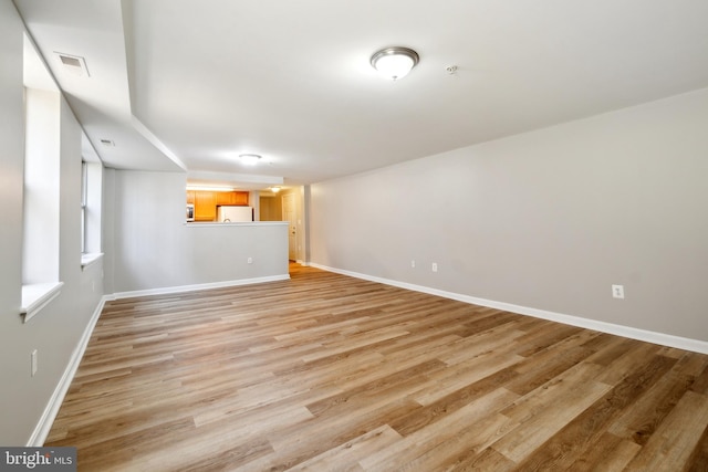 interior space featuring light hardwood / wood-style floors