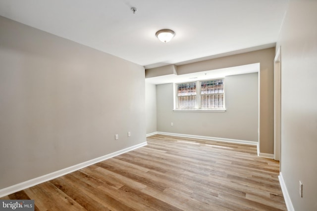 empty room featuring light hardwood / wood-style floors