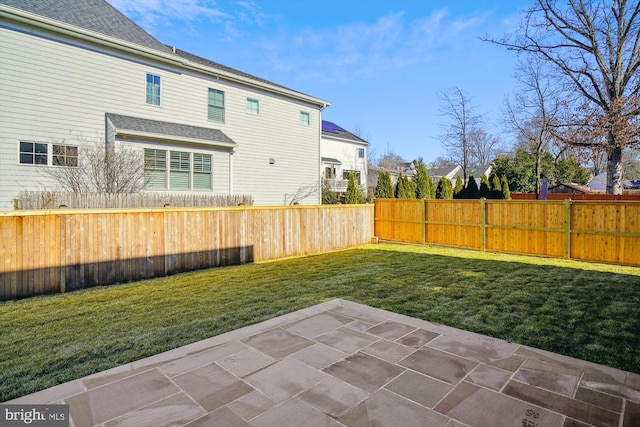 view of yard with a patio