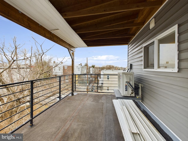 view of patio featuring a balcony