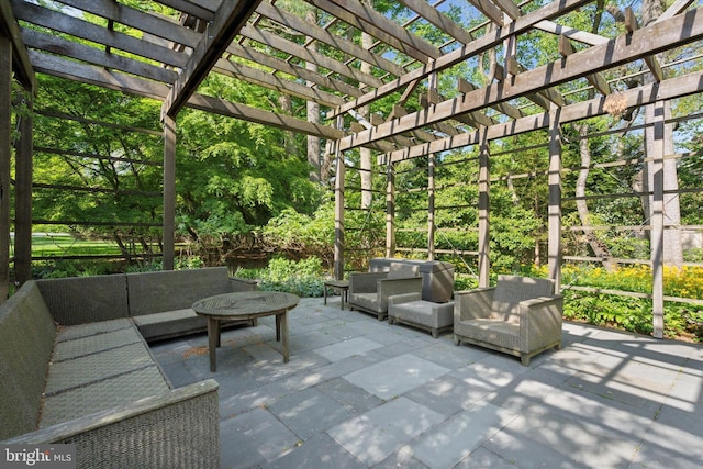805 E Gravers Ln, Wyndmoor, PA 19038 - view of patio featuring outdoor lounge area and a pergola